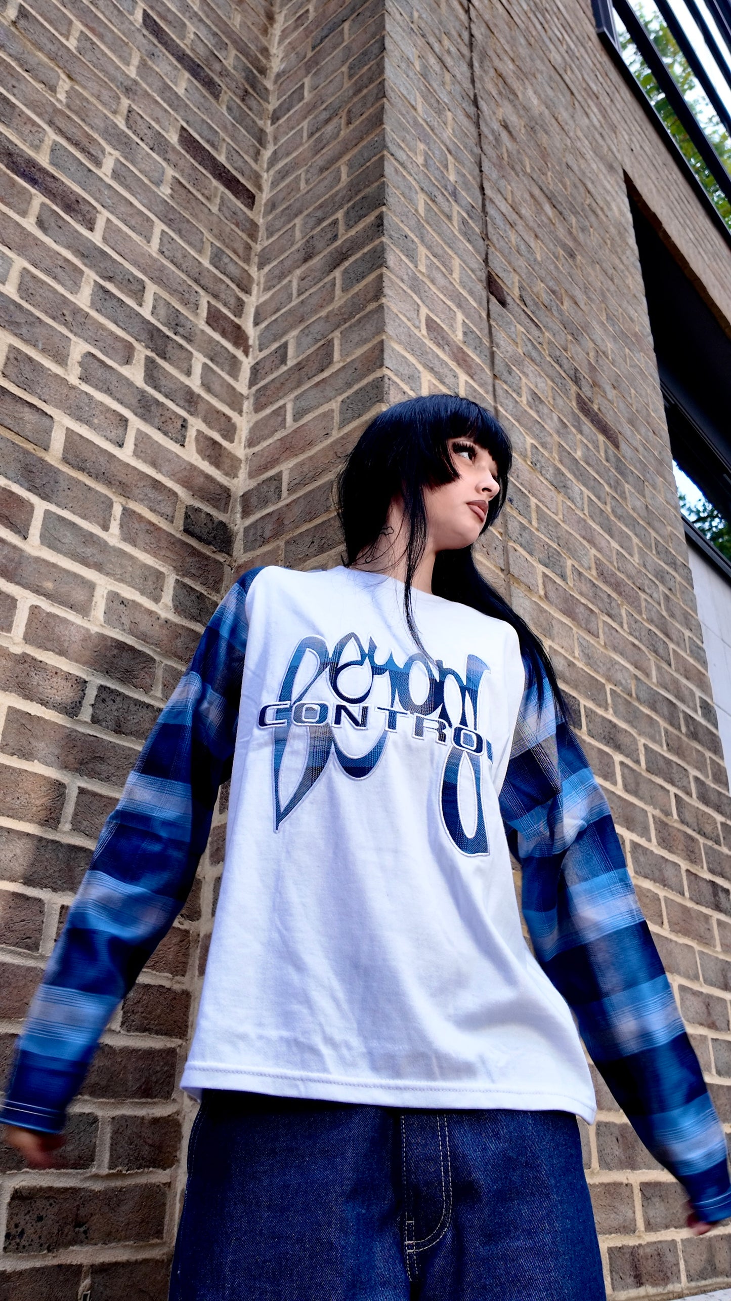 WHITE FLANNEL LONGSLEEVE