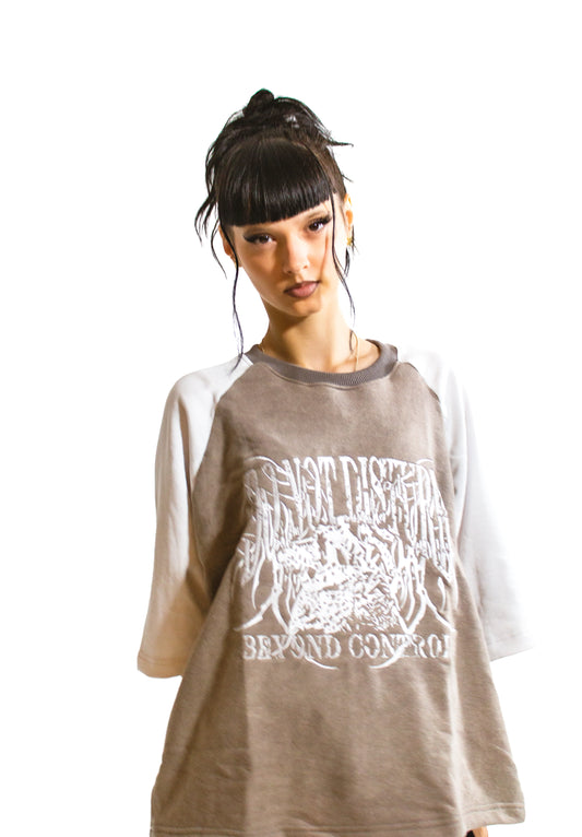 DND - GREY TRIBAL REGLAN TEE